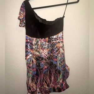 Multicolor metallic romper
